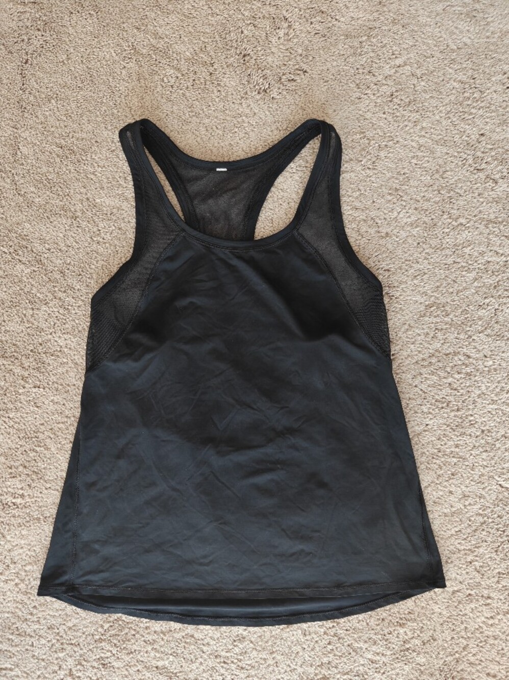 lululemon athletica Black Mesh Racerback Tank Top